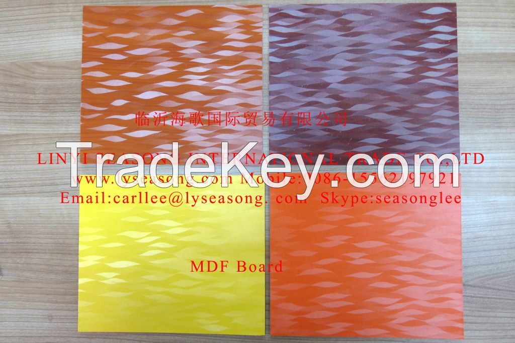 1220*2440mm 2.0-25mm Chinese more colors melamine mdf board