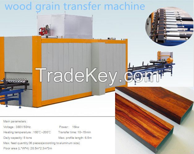 vacuum wood grain effect transfer machine for aluminum