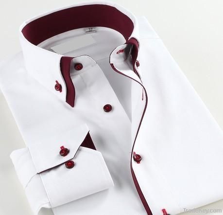 men&#039;s dress shirts with the double-button down collar with the latest