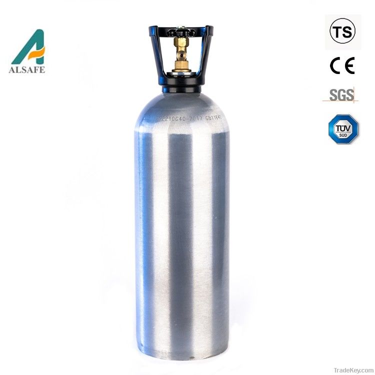 CE approved 13.4L beverage CO2 aluminum gas cylinder