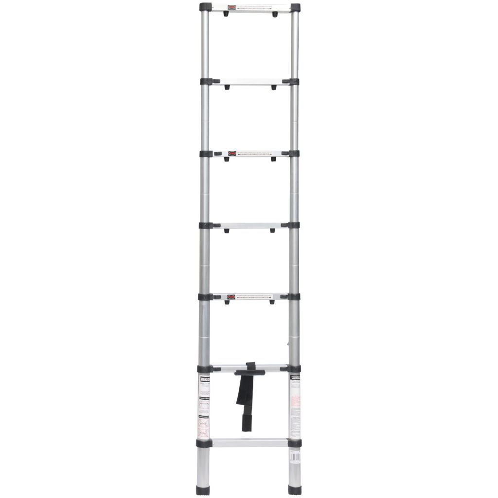 telescopic ladder with rubber parts to protect your hands