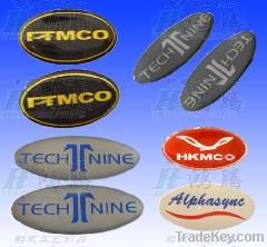 Drop adhesive stickers, plastic signs, dispensing nameplate