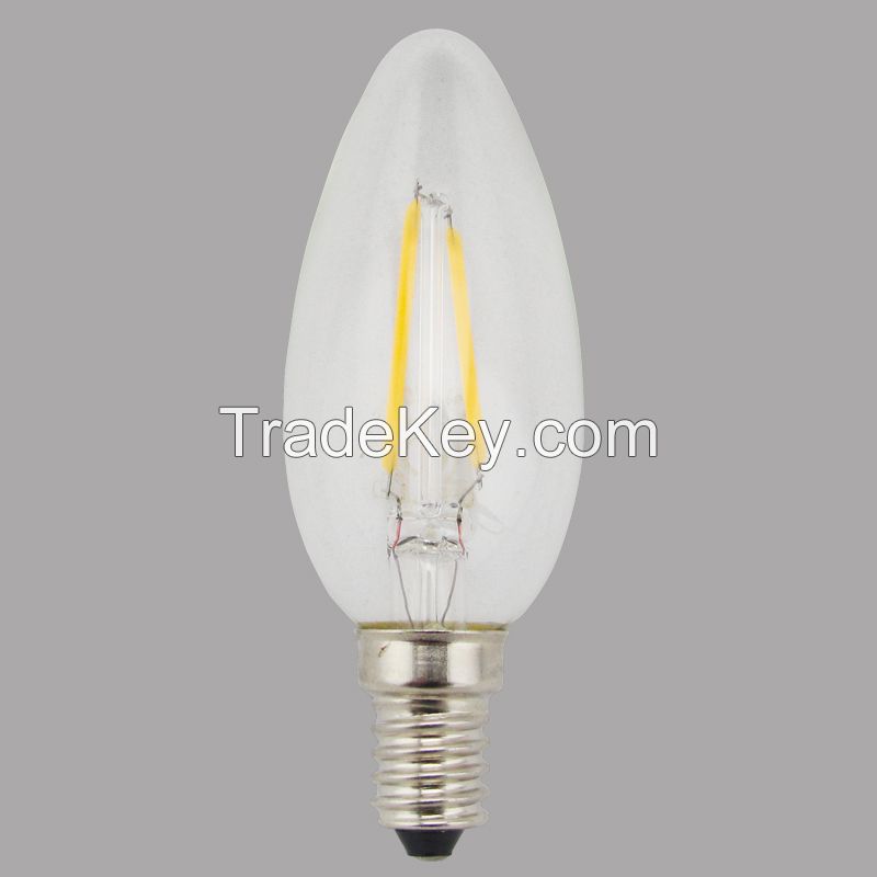 LED filament bulb 3W candle lamp 360 degree light