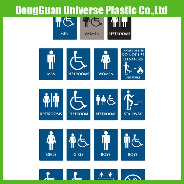 customize Braille Signage female toilet sign