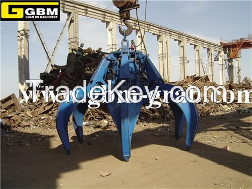 10t hydraulic orange peel grab for scrap 