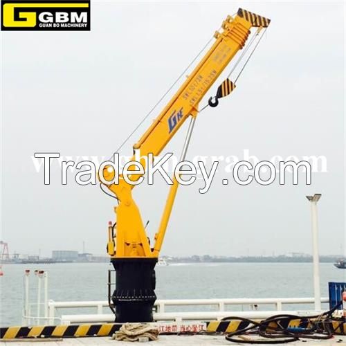 2t@16m telescopic boom marine crane