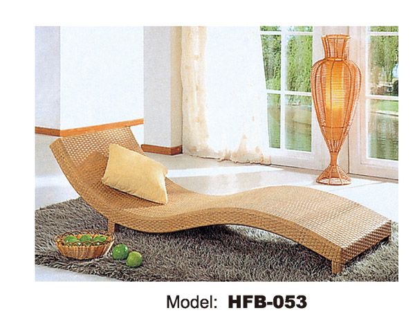 Popular seller outdoor furniture rattan wichker sun loungers 