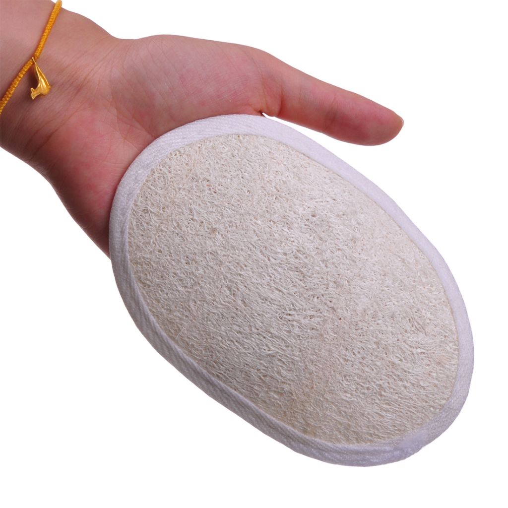 Oval Loofah Facial Brush / Bath Scrubber / Massage Sponge 