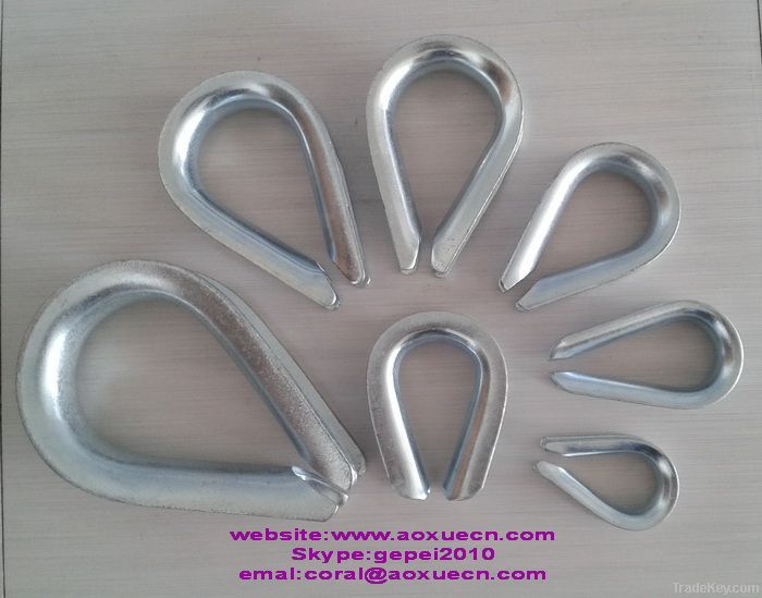China made rigging part wire rope thimbles, electric cable thimble