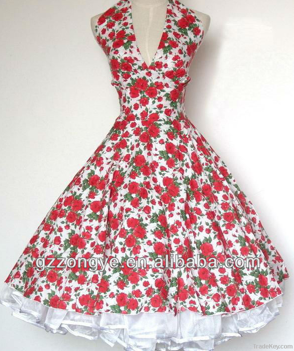 1950s fashion vintage swing dress rockabilly dress retro dress