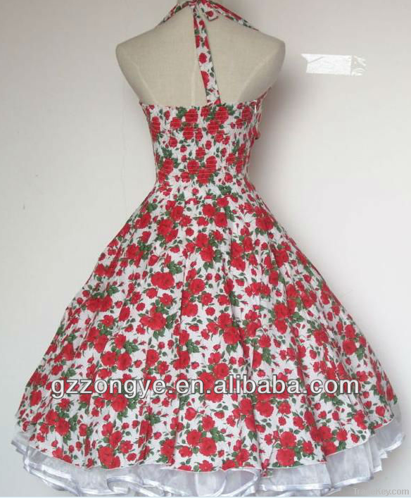 1950s fashion vintage swing dress rockabilly dress retro dress