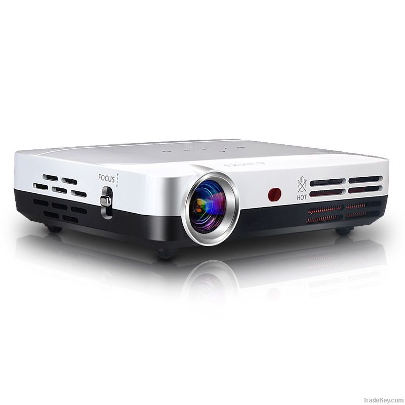 Video Full hd 1080p Portable 3D Cinema Projector Convert 2D to 3D Mini