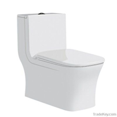 Siphonic one-piece toilet