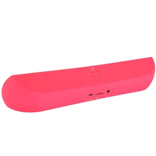 Bluetooth Speaker with TF Card Slot, Portable Active Bluetooth Music Player (Magenta)