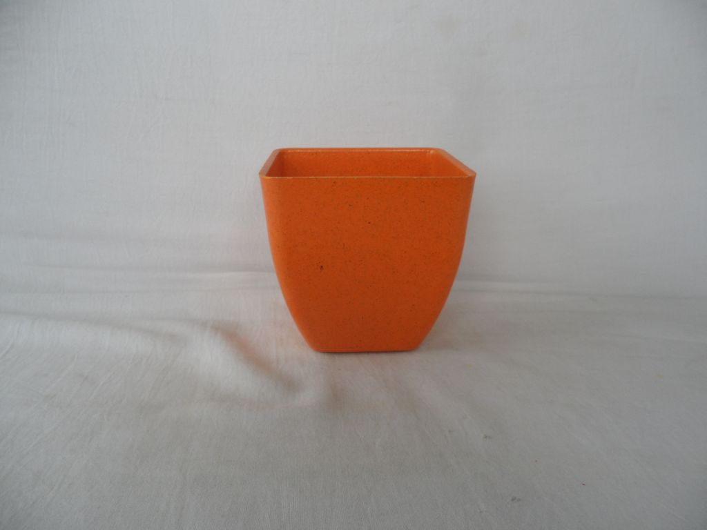 Square delicate flower pot made of plant fiber-new challenger to plastic flower pot