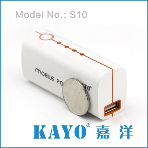 Kayo mini portable external battery charger 2600mAh for smartphone and tablet PC