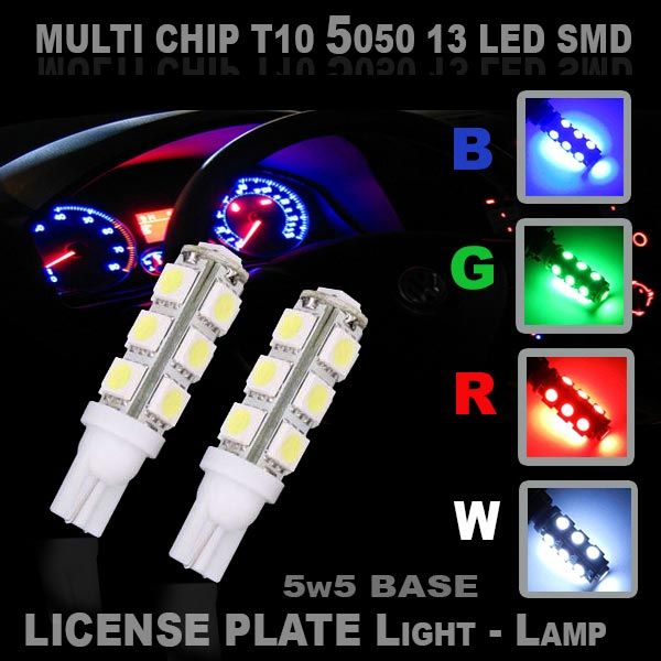 T10 W5W 5050 13 LED SMD Xenon Light Bulp Lamp License Plate Interior Lamp