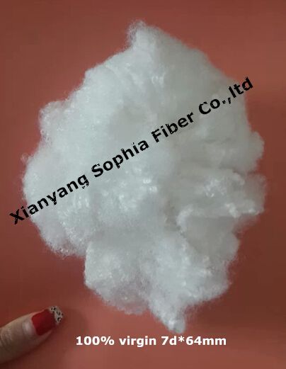 100% Virgin Polyester Staple Fiber (HCS 7D*64MM)