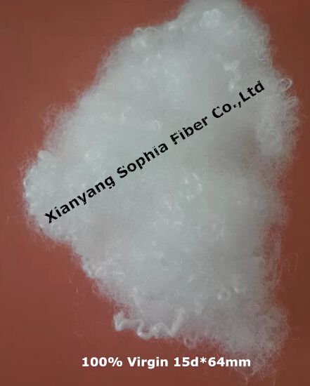 100% Virgin Polyester Staple Fiber (HCS 15D*64MM)