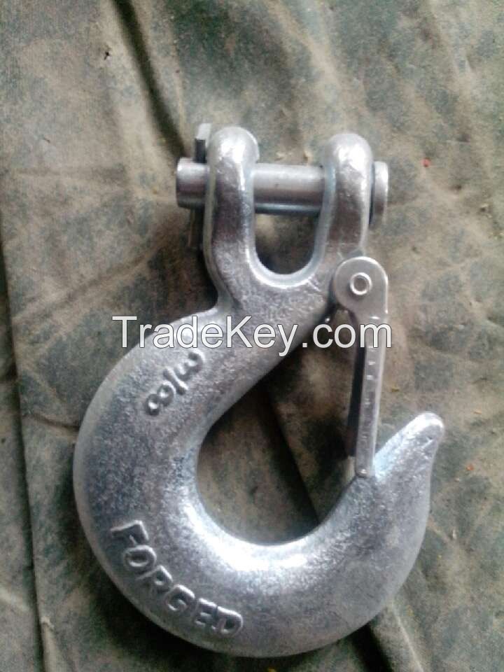 clevis slip hook, zinc plated ,red painted 