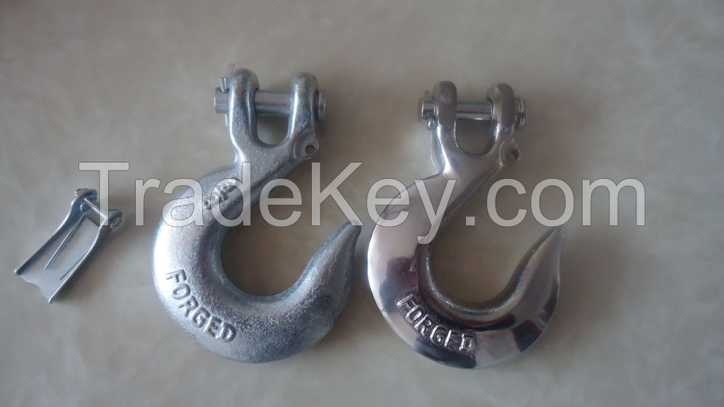 clevis slip hook, zinc plated ,red painted 