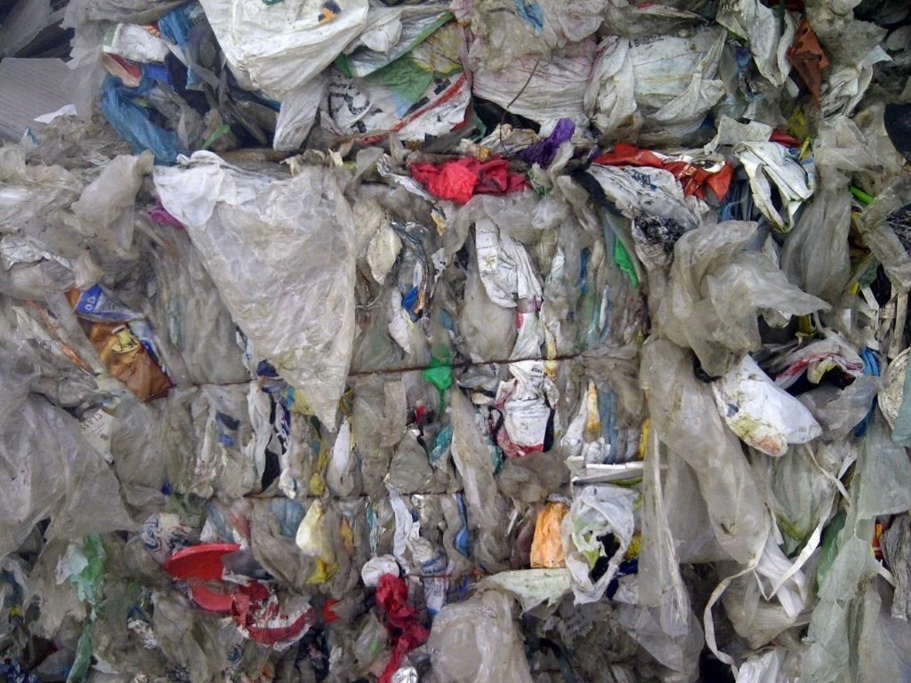 LDPE 60/40 post consumer films baled