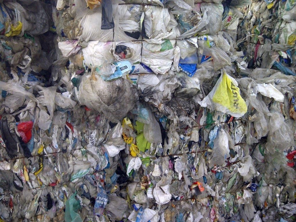 LDPE 60/40 post consumer films baled