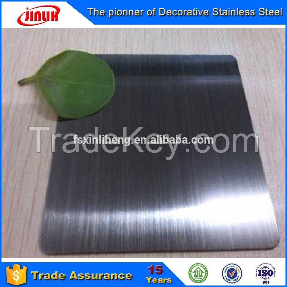 Satin blasting/ hairline Ti-brass Finish stainless steel decorative sheet/plate