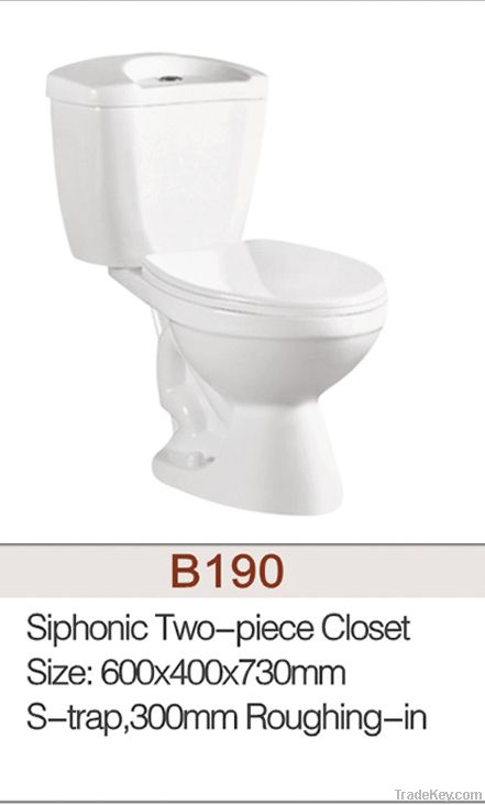 TWO PIECE SIPHONIC TOILET