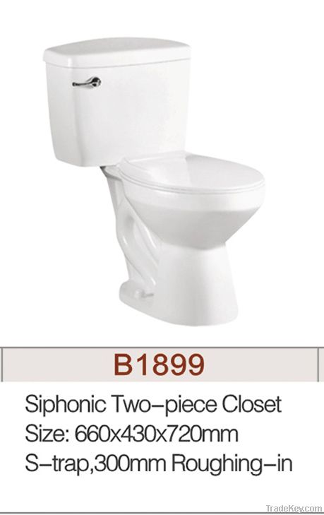 TWO PIECE SIPHONIC TOILET