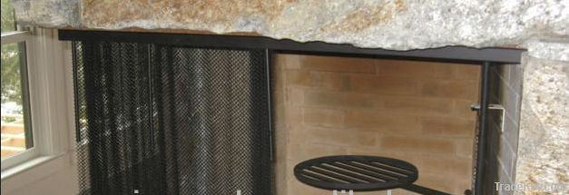 fireplace decoration mesh screen