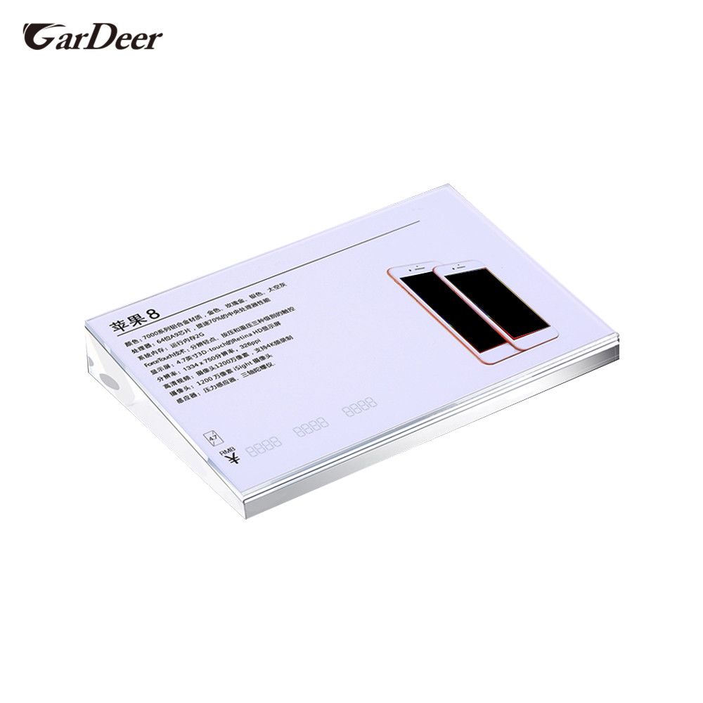 Good quality 15x10 A6 acrylic price tag holder for shopping mall display