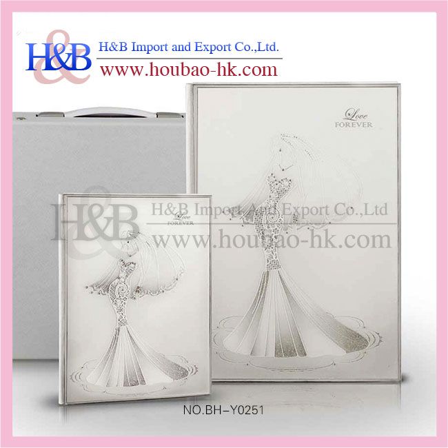 Acrylic lady wedding album cover professional wedding albums