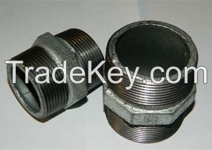 Hexagon Equal Galvanized Malleable Iron Pipe Fittings Nipple