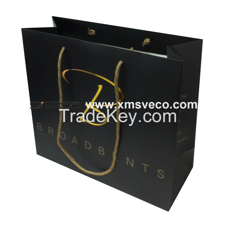 luxury paper bag gold stamping