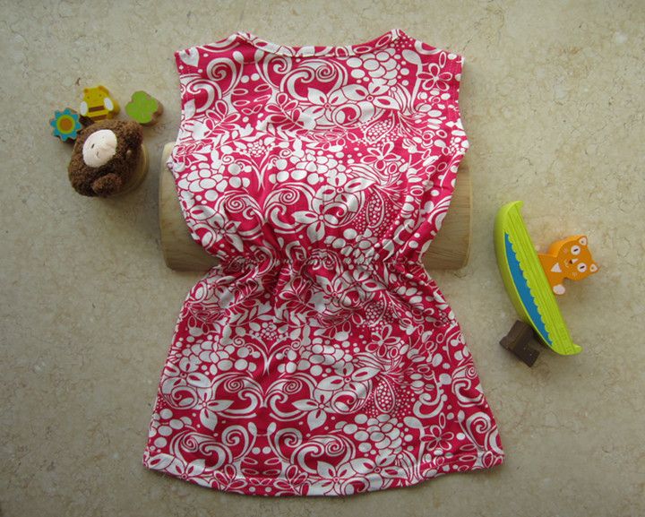 Children stock wholesale baby girl's cotton floral dress skirts