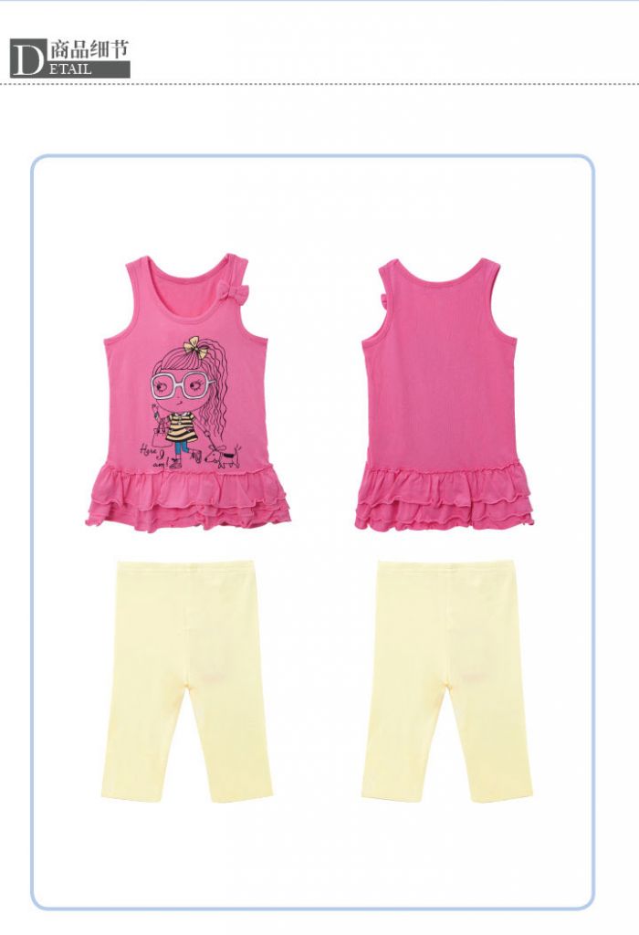 Baby girl's summer clothing suits vest and leggings