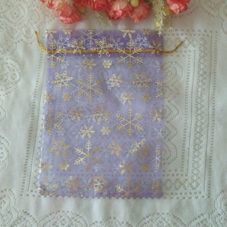 Blue organza pouch/git bag  