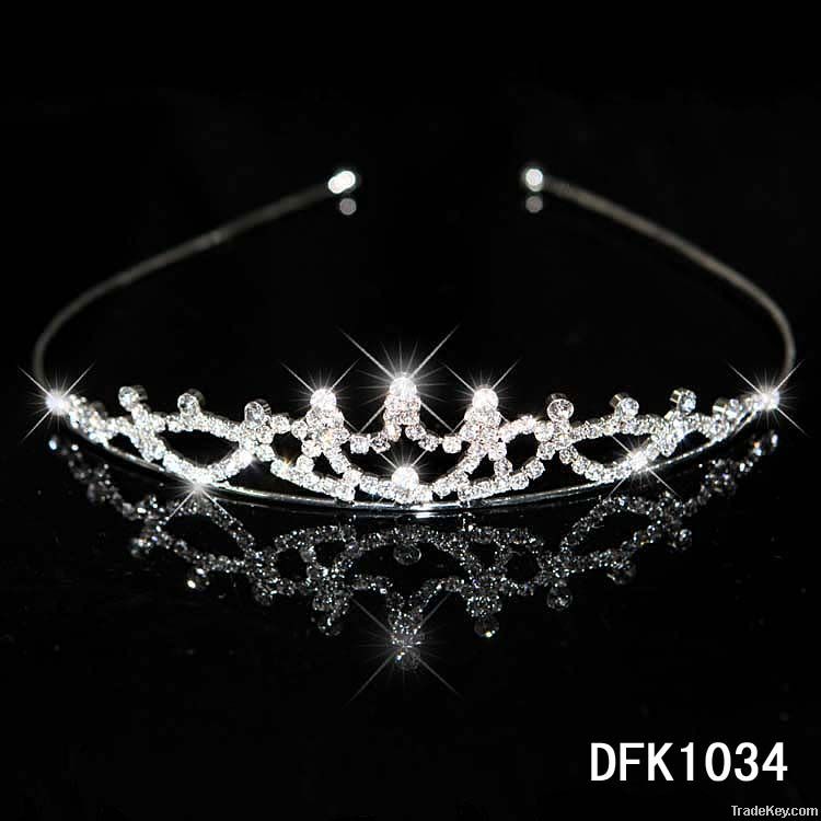 1&quot; New Stunning Bridal Wedding crystal Children tiara crown headband 1