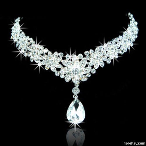 Wedding Bridal CZ Diamantes Crystal Rhinestone Prom Crown dangle Hair