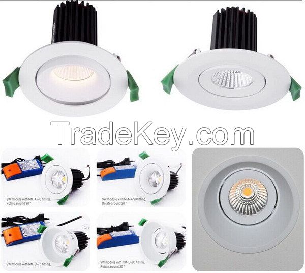 high quality 7w & 9w &12w led replaceable downlight 