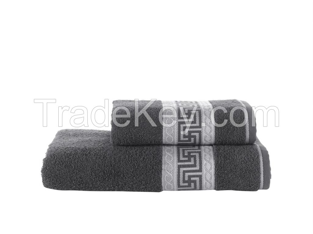 Cotton Bath 2 Pieces Towel Set 