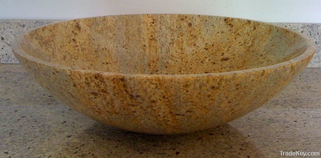 KASHMIR GOLD GRANITE BATHROOM SINKS