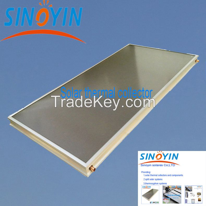 solar thermal collector of white frame