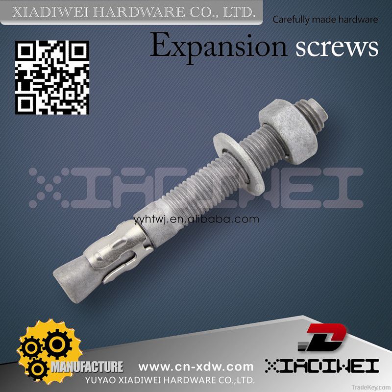 Hot galvanized ground screw anchores wedge anchor