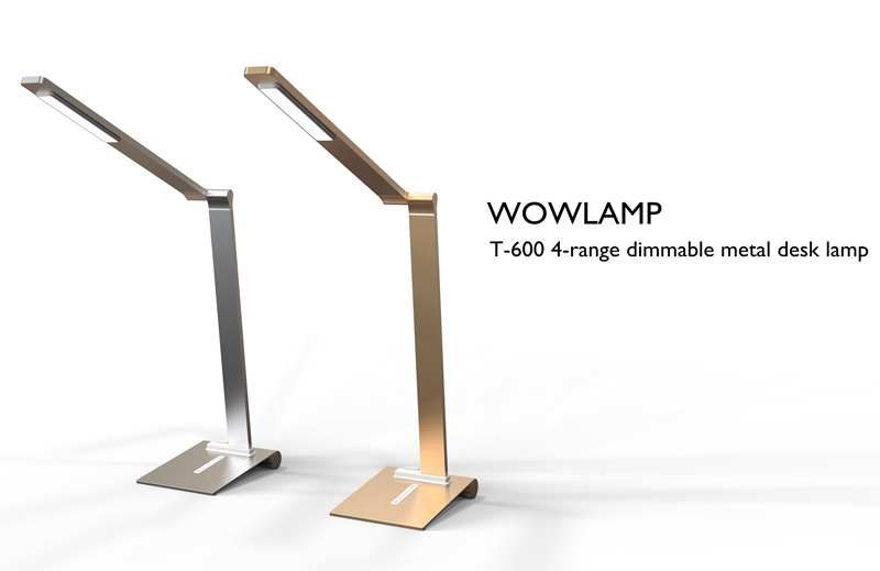 8W LED reading lamp with metal finish &amp; touch dimmer