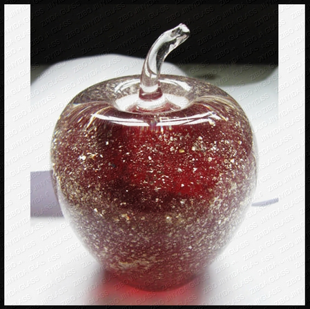 Handmade Glass Apple Paperweight Gift