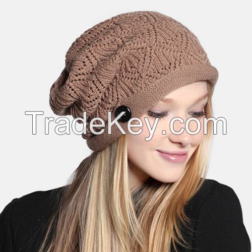 Trendy Winter Warm Women Stretch Knit Slouchy Beanie