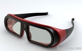 Fashion Style Polarized 3D Anaglyph Glasses for Movie Black & Red Colo