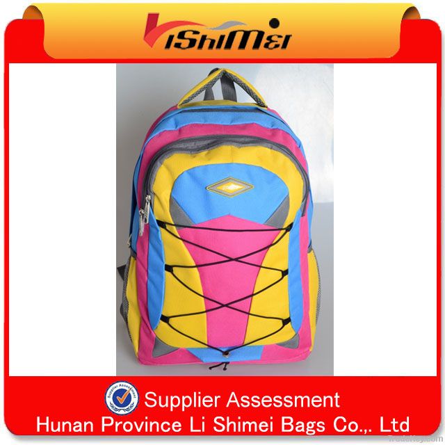 600D cheap colorful girls school backpack